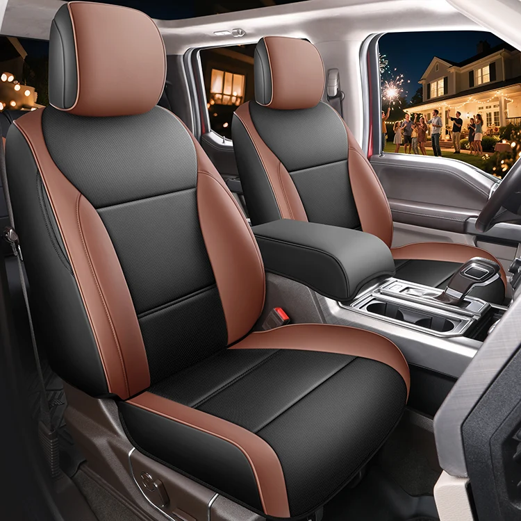 কাস্টম ফিট Ford F150 XL XLT STX পিকআপ সিট কভার