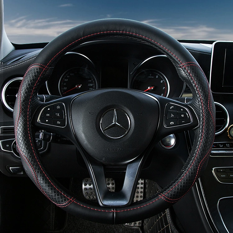 Genuine Leather Steering Wheel Cover